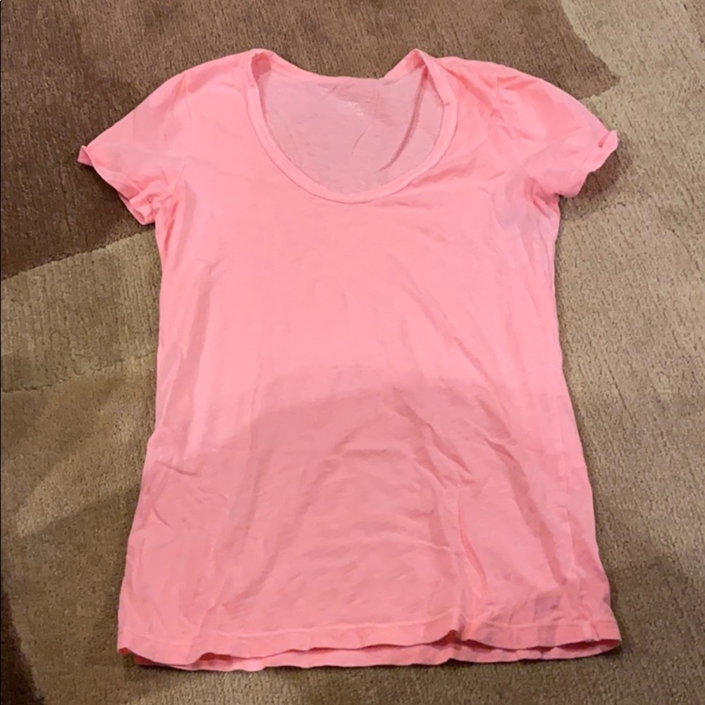 J. Crew Pale Neon Pink T-Shirt